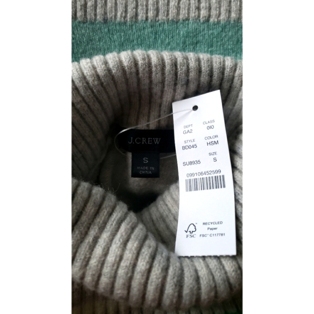 35. J.Crew Striped turtleneck sweater in Supersoft yarn - Picture 7 of 7